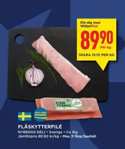 Willys NYBERGS DELI Fläskytterfilé erbjuda