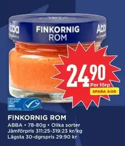 Willys ABBA Finkornig rom erbjuda