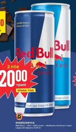 Willys RED BULL Energidryck erbjuda
