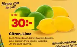 City Gross Citron, Lime erbjuda
