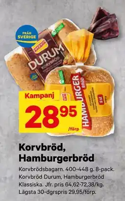 City Gross Korvbröd, Hamburgerbröd erbjuda