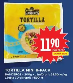 Willys TORTILLA MINI 8-PACK erbjuda