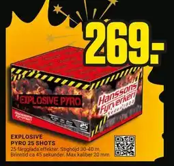 ÖoB EXPLOSIVE PYRO 25 SHOTS erbjuda