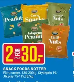 ÖoB SNACK FOODS NÖTTER erbjuda
