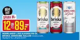 ÖoB NORRLANDS LJUS ALKOHOLFRI ÖL BRISKA JORDGUBB, HALLON erbjuda