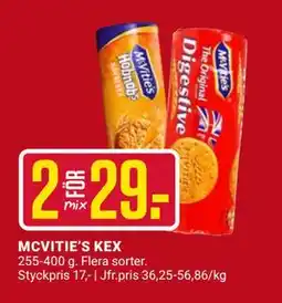 ÖoB MCVITIE’S KEX erbjuda