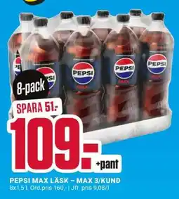 ÖoB PEPSI MAX LÄSK erbjuda