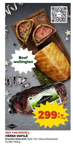 Coop Daglivs FÄRSK OXFILÉ erbjuda