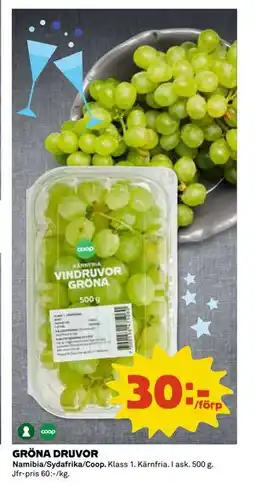 Coop Daglivs GRÖNA DRUVOR erbjuda