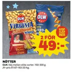 Coop Daglivs NÖTTER erbjuda