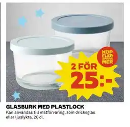 Coop Daglivs GLASBURK MED PLASTLOCK erbjuda
