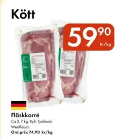 Snabbgross Kött Fläskkarré erbjuda