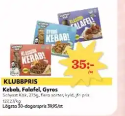 Hemköp Kebab, Falafel, Gyros erbjuda