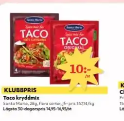Hemköp Taco kryddmix erbjuda