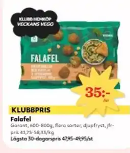 Hemköp Falafel erbjuda