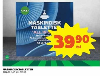 Coop Daglivs Maskindisktabletter erbjuda