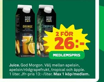 Coop Daglivs Juice erbjuda