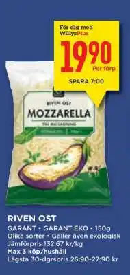 Willys Riven Ost erbjuda