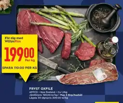 Willys Fryst Oxfilé erbjuda