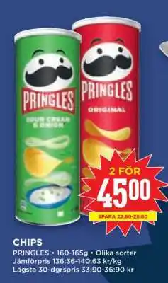 Willys Chips Pringles erbjuda