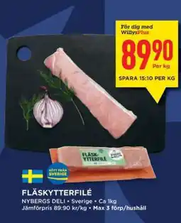 Willys FLÄSKYTTERFILÉ erbjuda
