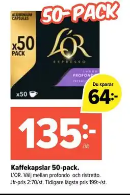 Coop Extra Kaffekapslar 50-pack erbjuda