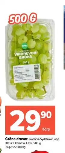 Coop Extra Gröna druvor erbjuda