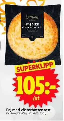 ICA Supermarket Carolines Kök Paj med västerbottensost erbjuda