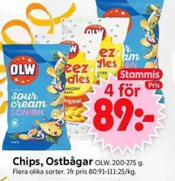 ICA Supermarket OLW Chips, Ostbågar erbjuda