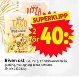 ICA Supermarket ICA Riven ost erbjuda