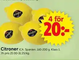 ICA Supermarket ICA Citroner erbjuda