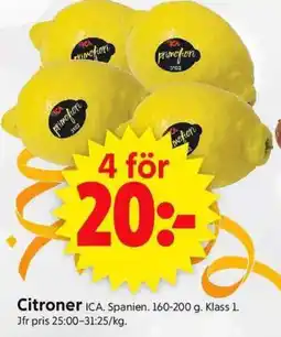 ICA Supermarket ICA Citroner erbjuda