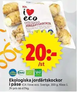 ICA Supermarket ICA Ekologiska jordärtskockor i påse erbjuda