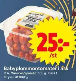 ICA Supermarket ICA Babyplommontomater i ask erbjuda