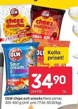 Rusta OLW chips och snacks erbjuda