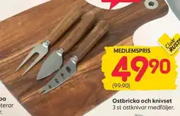 Rusta Ostbricka och knivset erbjuda
