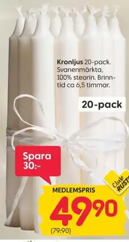 Rusta Kronljus erbjuda