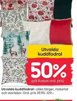 Rusta Utvalda kuddfodral erbjuda