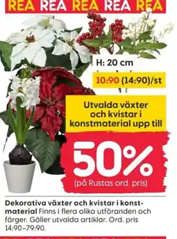 Rusta Dekorativa växter och kvistar i konst- material erbjuda