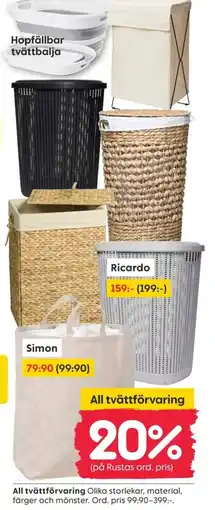 Rusta All tvättförvaring erbjuda