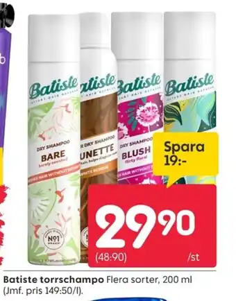 Rusta Batiste torrschampo erbjuda