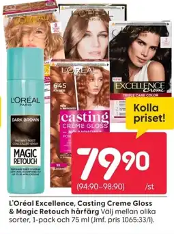 Rusta L'Oréal Excellence, Casting Creme Gloss & Magic Retouch hårfärg erbjuda