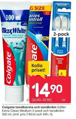 Rusta Colgate tandborste och tandkräm erbjuda