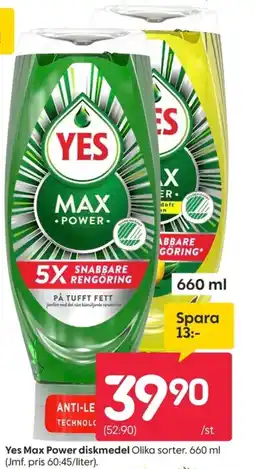 Rusta Yes Max Power diskmedel erbjuda