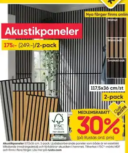 Rusta Akustikpaneler 1 erbjuda