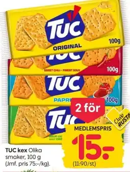 Rusta TUC kex erbjuda