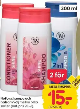 Rusta NoFo schampo och balsam erbjuda