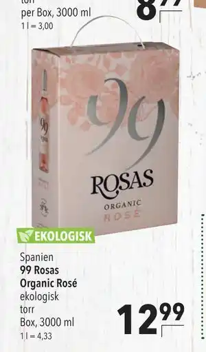 99 Rosas Organic Rosé, EUR 12.99