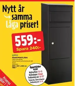 Jem&Fix PAKETPOSTLÅDA erbjuda