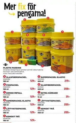 Jem&Fix PLASTIC PADDING erbjuda